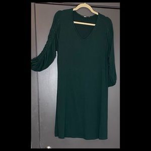 Loft Hunter Green Sweater Dress sz L